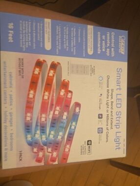 FEIT ELECTRIC Smart LED Strip Light - Red Pink Blue Multi-Color